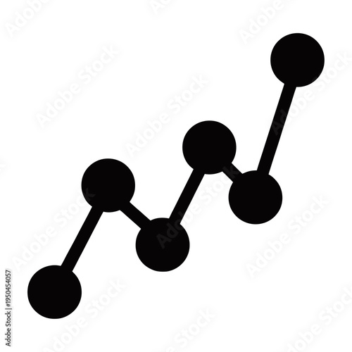 Wallpaper Mural Vector of a line graph displaying data points and trends Torontodigital.ca
