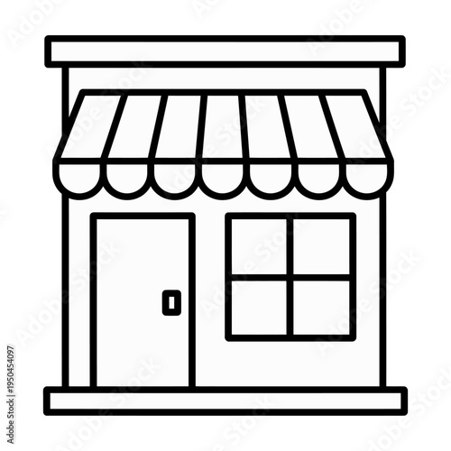 Wallpaper Mural Vector of a simple building with an awning and large front window. Torontodigital.ca