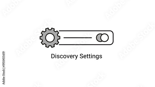Streamline your digital experience with intuitive discovery settings icon for personalized content exploration and system configuration