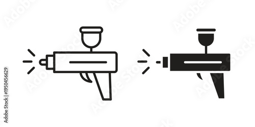 Airbrush icon. Simple linear element illustration. Thin stroke sign can be used for web, mobile and UI.