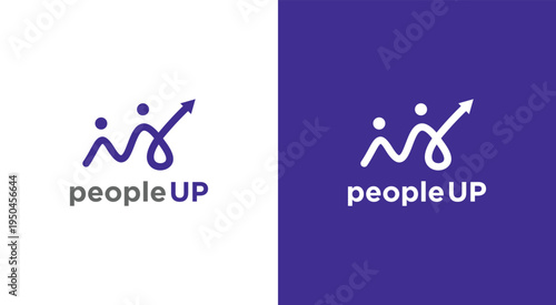 People Up Logo A Modern and Dynamic Branding Concept.