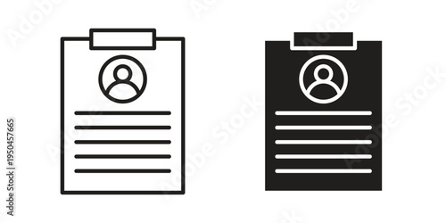 Application form icon. Simple linear element illustration. Thin stroke sign can be used for web, mobile and UI.