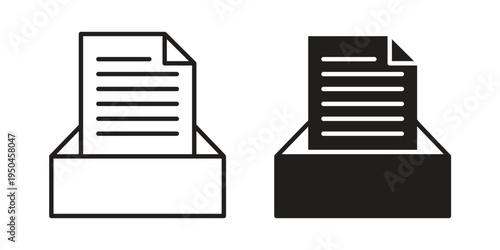 Archive folders icon. Simple linear element illustration. Thin stroke sign can be used for web, mobile and UI.