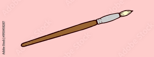 Filbert Tip Artist Brush with Oval Shape for Organic Blending and Professional Fine Art Work.