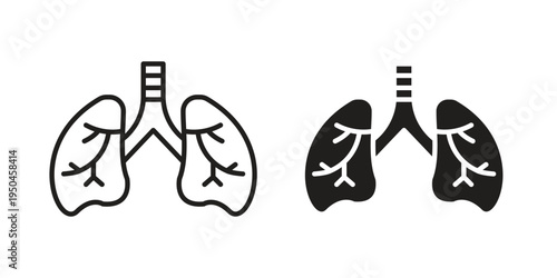 Asthma icon. Simple linear element illustration. Thin stroke sign can be used for web, mobile and UI.