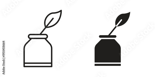 Author sign. Simple linear element illustration. Thin stroke sign can be used for web, mobile and UI.