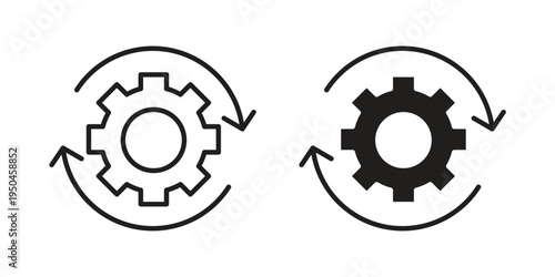 Automation icon. Simple linear element illustration. Thin stroke sign can be used for web, mobile and UI.