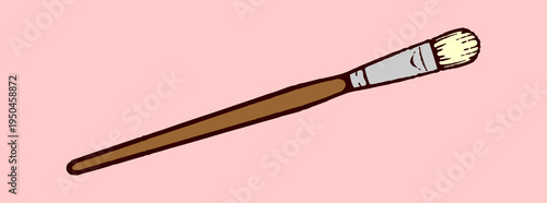 Medium Round Artist Brush for Creative Illustration and Traditional Painting Techniques.