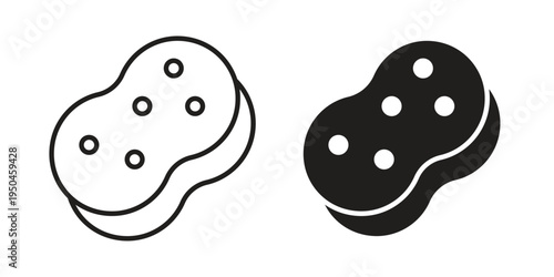 Bath sponge icon. Simple linear element illustration. Thin stroke sign can be used for web, mobile and UI.