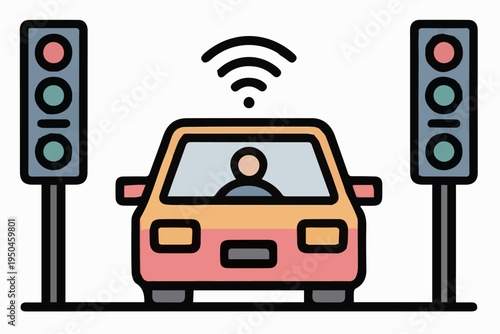 AI traffic system guiding human driver