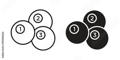 Billiard ball icon. Simple linear element illustration. Thin stroke sign can be used for web, mobile and UI.