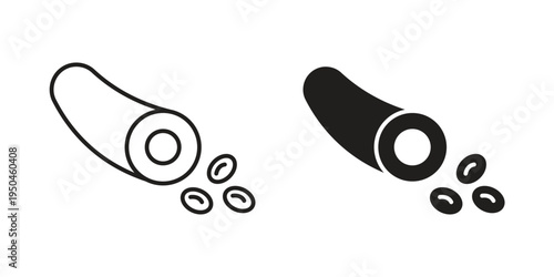 Blood vessel icon. Simple linear element illustration. Thin stroke sign can be used for web, mobile and UI.