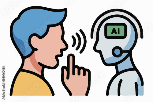 human using voice command while AI assistant records notes