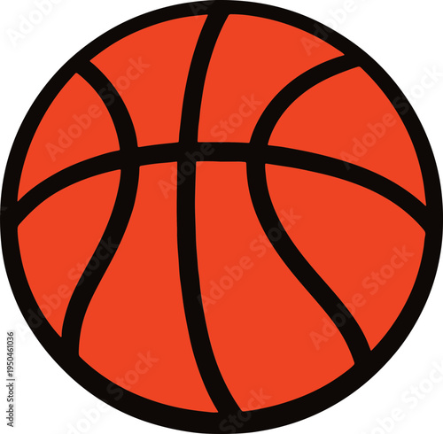 Basketball Scalable SVG Vector Graphic with Editable Paths and Layers for Web, UI Design, Digital Art, and Print Applications