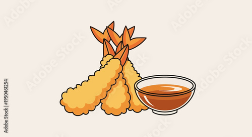 Crispy Fried Shrimp Tempura with Dipping Sauce