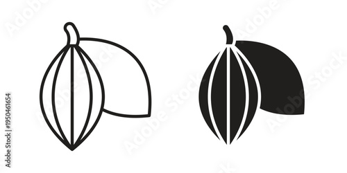 Cacao Icon. Simple linear element illustration. Thin stroke sign can be used for web, mobile and UI.