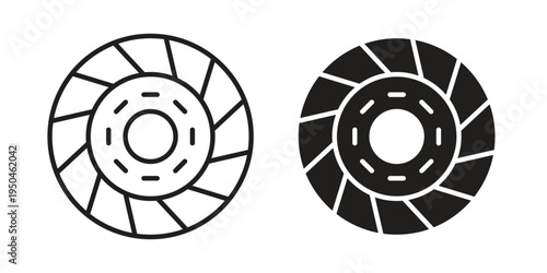 Car clutch icon. Simple linear element illustration. Thin stroke sign can be used for web, mobile and UI.