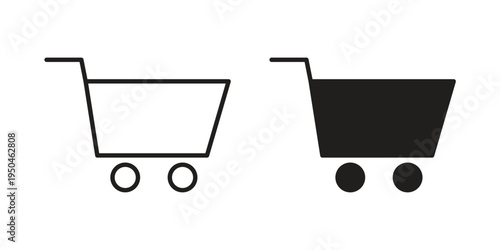 Cart icon. Simple linear element illustration. Thin stroke sign can be used for web, mobile and UI.