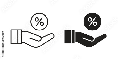 Commission icon. Simple linear element illustration. Thin stroke sign can be used for web, mobile and UI.