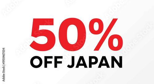 50% Off Japan Promotional Banner for Travel and Sales