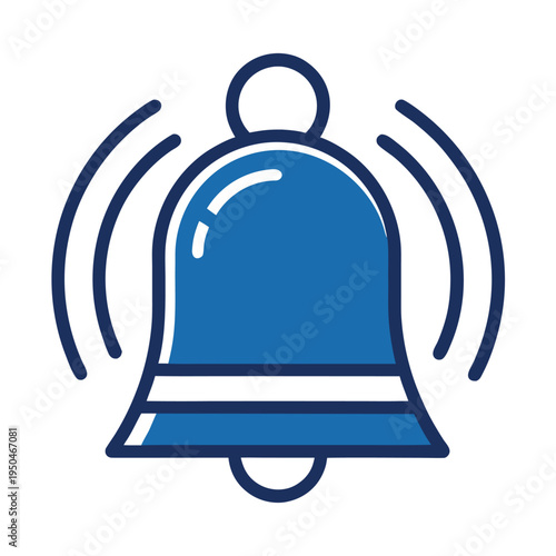 ringing bell notification icon vector illustration