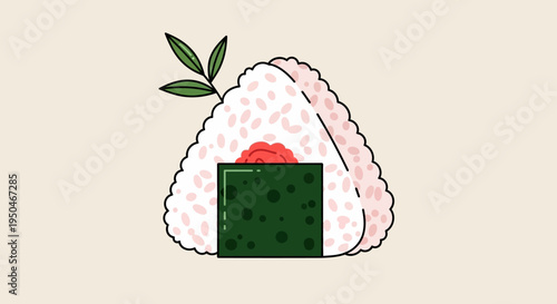 Onigiri Rice Ball with Nori and Roe