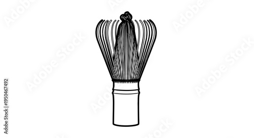 Traditional Bamboo Whisk for Matcha Tea Preparation