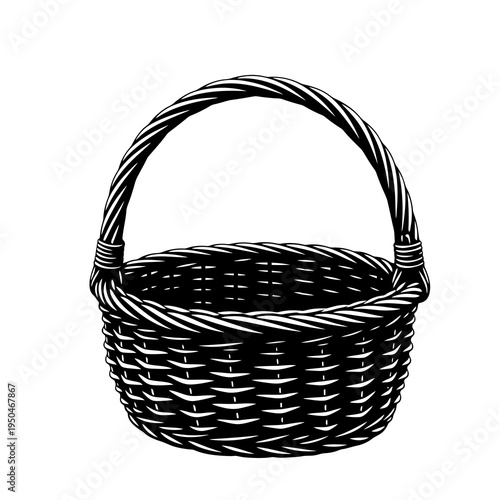 empty wicker basket