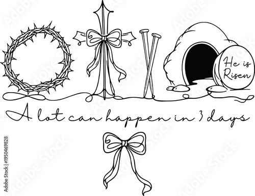 A lot can happen in three days svg, Christian Easter Svg