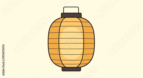 Japanese Paper Lantern - Traditional Japanese Lantern Illustration