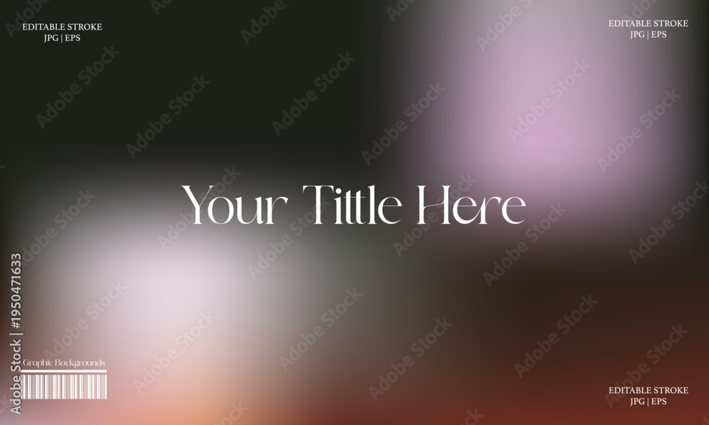 Fototapeta premium Abstract blurred gradient background black pink white orange tones digital design template with editable text projects