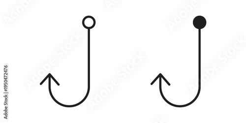 Fishing Hook icon. Simple linear element illustration. Thin stroke sign can be used for web, mobile and UI.
