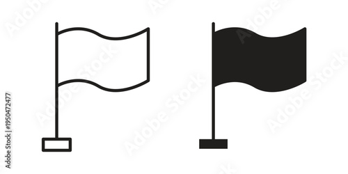 Flag icon. Simple linear element illustration. Thin stroke sign can be used for web, mobile and UI.