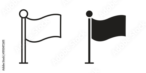 Flag icon. Simple linear element illustration. Thin stroke sign can be used for web, mobile and UI.