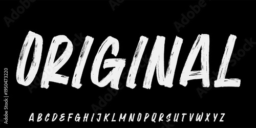 Dynamic Grunge Typography. Handmade Brush Font