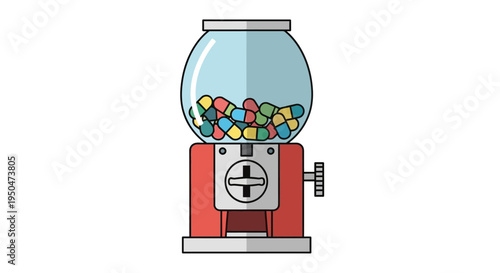 Medicine Capsules Dispenser Gumball Machine