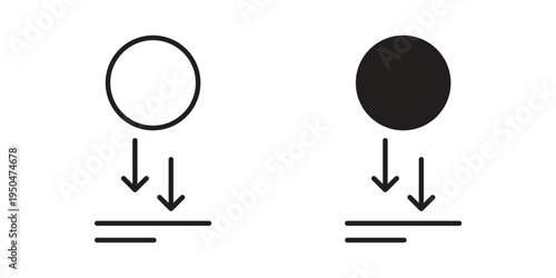 Gravity icon. Simple linear element illustration. Thin stroke sign can be used for web, mobile and UI.