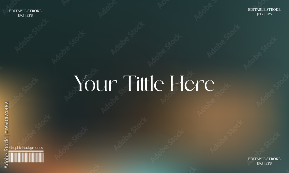 Obraz premium Abstract blurred gradient background colorful tones digital design template with editable text for creative projects