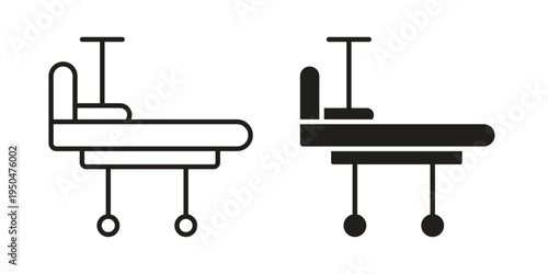 Hospital bed icon. Simple linear element illustration. Thin stroke sign can be used for web, mobile and UI.