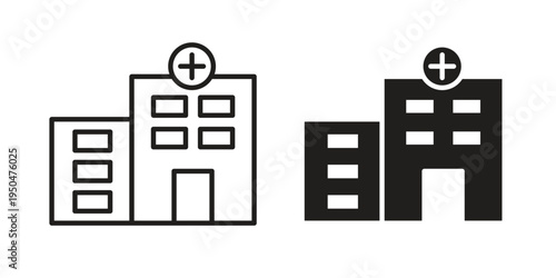 Hospital icon. Simple linear element illustration. Thin stroke sign can be used for web, mobile and UI.