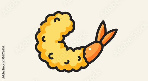 Crispy Shrimp Tempura Icon, Japanese Cuisine, Delicious Seafood
