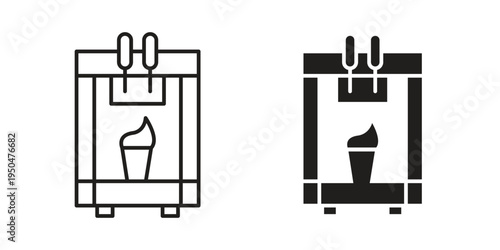 Ice cream maker icon. Simple linear element illustration. Thin stroke sign can be used for web, mobile and UI.