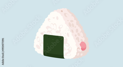 Japanese Rice Ball Onigiri with Nori Seaweed