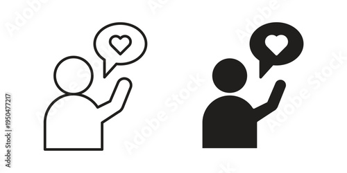 Influencer icon. Simple linear element illustration. Thin stroke sign can be used for web, mobile and UI.