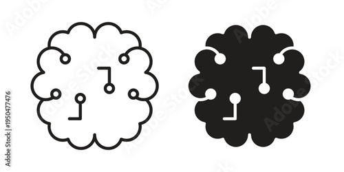 Intelligence icon. Simple linear element illustration. Thin stroke sign can be used for web, mobile and UI.