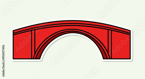 Red Arch Bridge Graphic