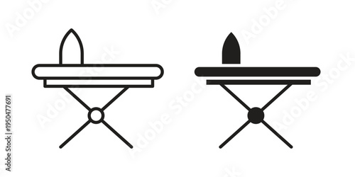 Iron board icon. Simple linear element illustration. Thin stroke sign can be used for web, mobile and UI.
