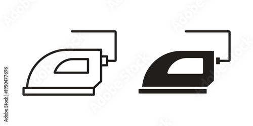 Iron icon. Simple linear element illustration. Thin stroke sign can be used for web, mobile and UI.