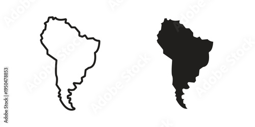 Latin america icon. Simple linear element illustration. Thin stroke sign can be used for web, mobile and UI.