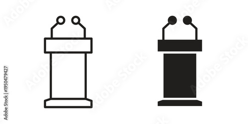 Lectern icon. Simple linear element illustration. Thin stroke sign can be used for web, mobile and UI.
